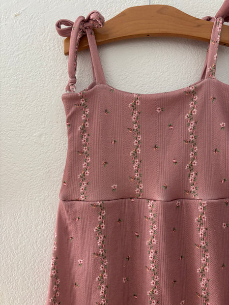 floral pointelle shoulder tie tennis dress (more colors)