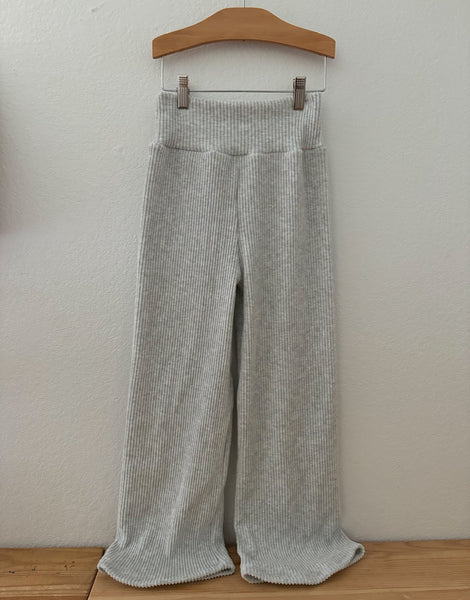 sweater rib straight leg pants