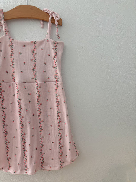 floral pointelle shoulder tie tennis dress (more colors)