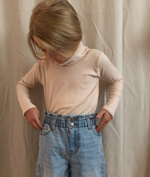 ribbed turtleneck fitted top (more colors)