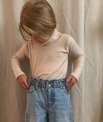 ribbed turtleneck fitted top (more colors)