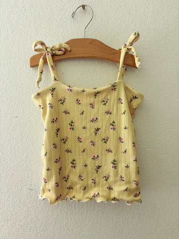 cotton pointelle tie camisole (more colors)