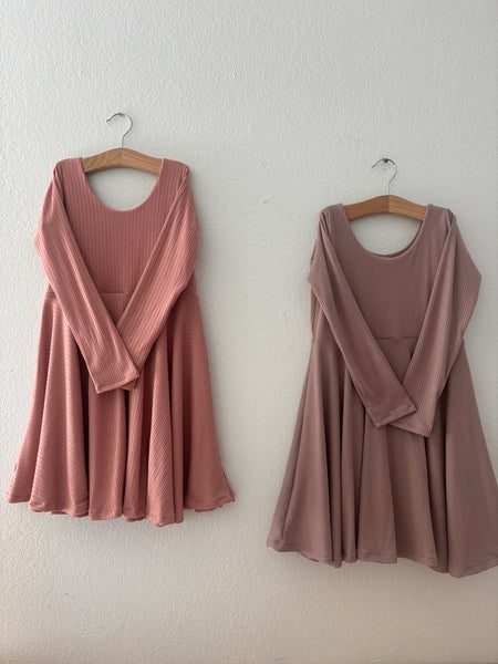 long sleeve twirl dress