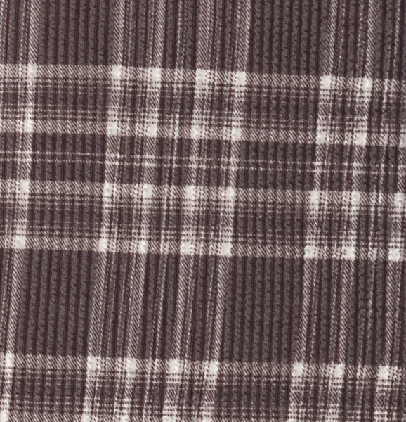 plaid textured rib midi skirt (more colors)