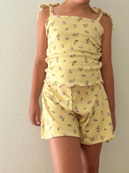 cotton pointelle tie camisole (more colors)