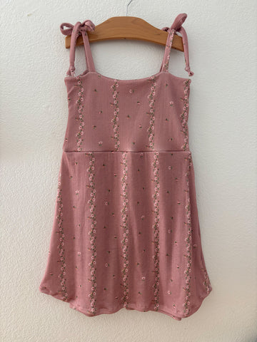 floral pointelle shoulder tie tennis dress (more colors)