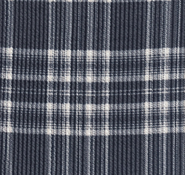 plaid textured rib midi skirt (more colors)