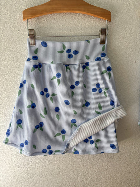 blueberry rib cami + mini skort