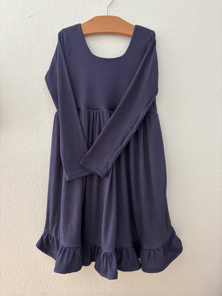 long sleeve ruffled babydoll dress