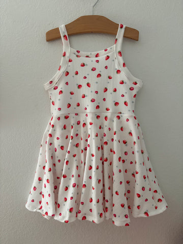 mini strawberry floral cotton pointelle tennis dress (built in shorts)