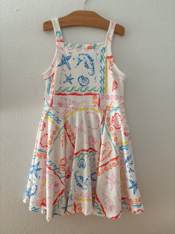 seashell brushed tennis dress (attached shorts)