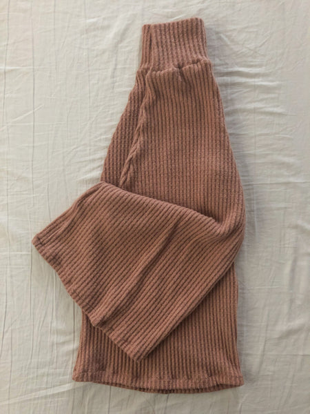 waffle knit cropped wide leg pants (more colors)