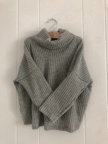 waffle knit boxy turtleneck sweater (more colors)